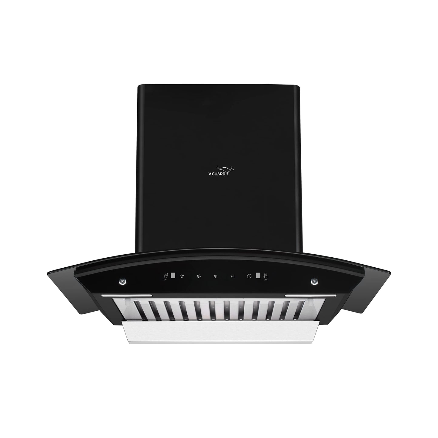 A10 BL140 Kitchen Chimney with 1200m³/hr Suction, Thermal Auto Clean, Curved Glass, Baffle Filter, Motion Sensor Controls, Oil Collector Tray, LED Light (Black)