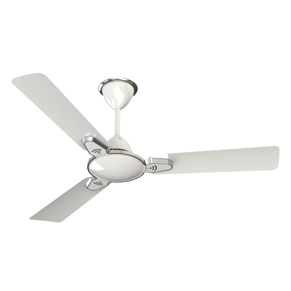 Besa Air Ceiling Fan For Home, High-Speed Copper Motor, Decorative Trims, 1.2 m, Pearl White