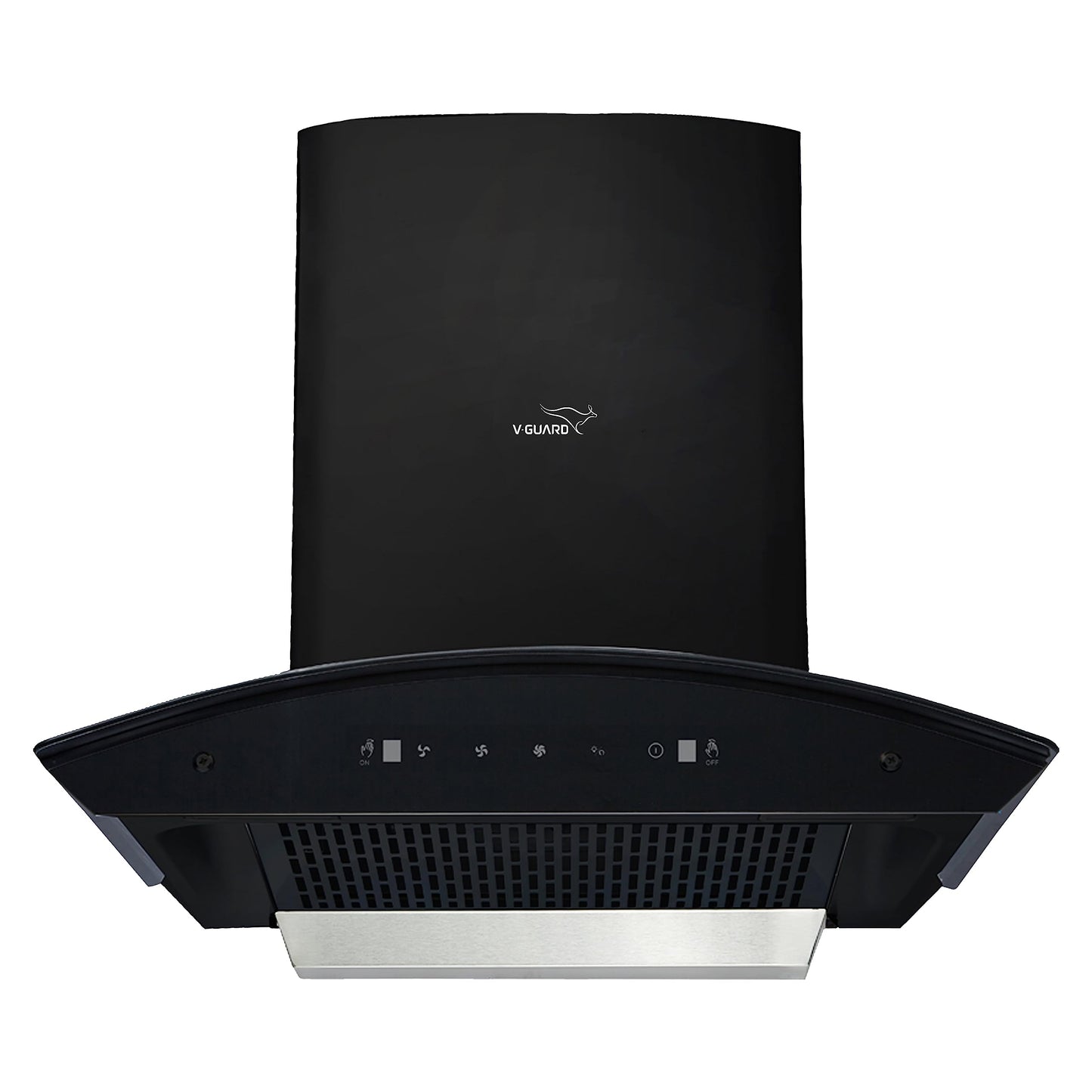 X10 BL180 Kitchen Chimney with 1350m³/hr Suction, Intelligent Auto Clean, Curved Glass, Baffle Filter, Motion Sensor Controls, Oil Collector Tray, LED Light (Black)