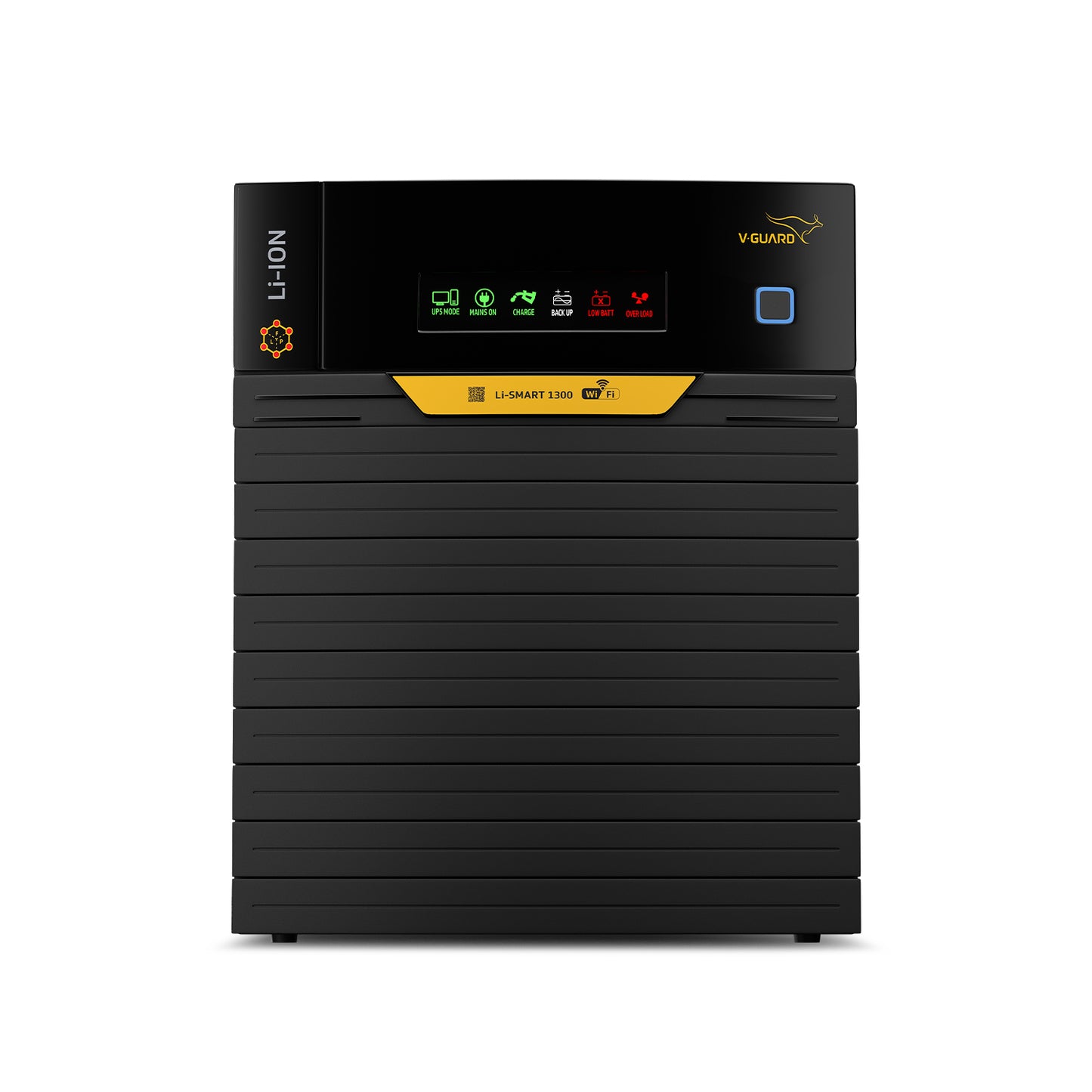V-Guard Li Smart 1300 Inverter with Inbuilt Lithium-Ion Battery | 1300 VA / 910 W | Pure Sine Wave Output | Smart App Control | Automatic Voltage Regulation | 5-Year Warranty