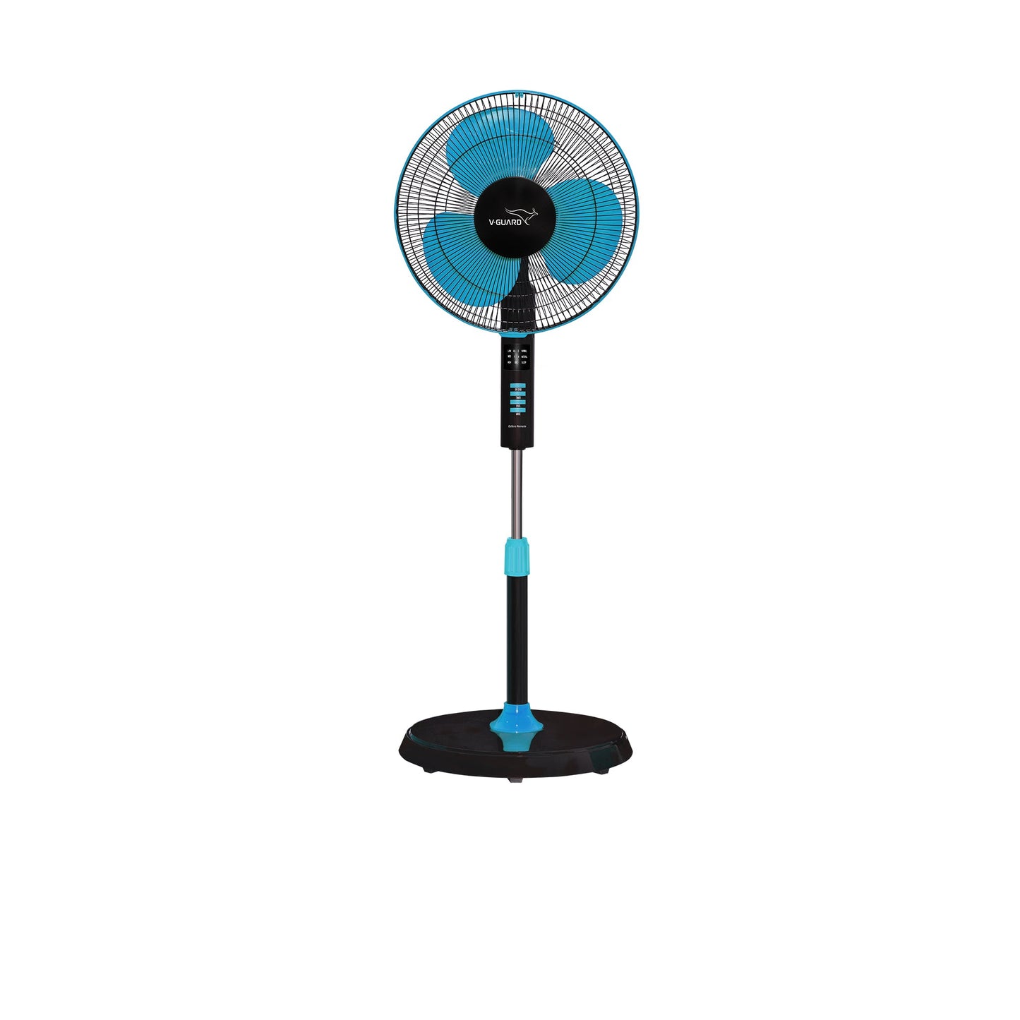 Esfera Pedestal Fan with Remote Control, In-built 7.5 Hour Timer Functionality, 40 cm, Blue Black