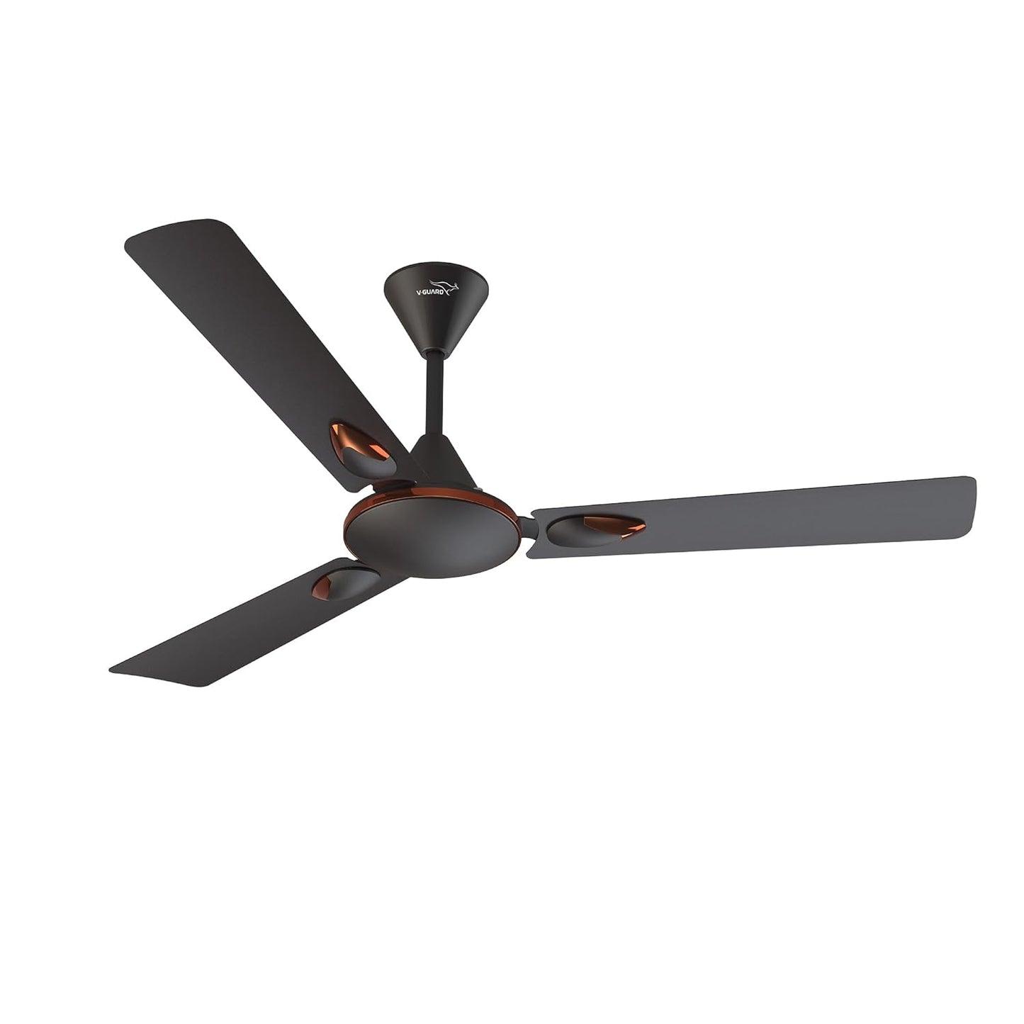 Windle Deco Zeta Ceiling Fan, 1.2 m, Matte Brown