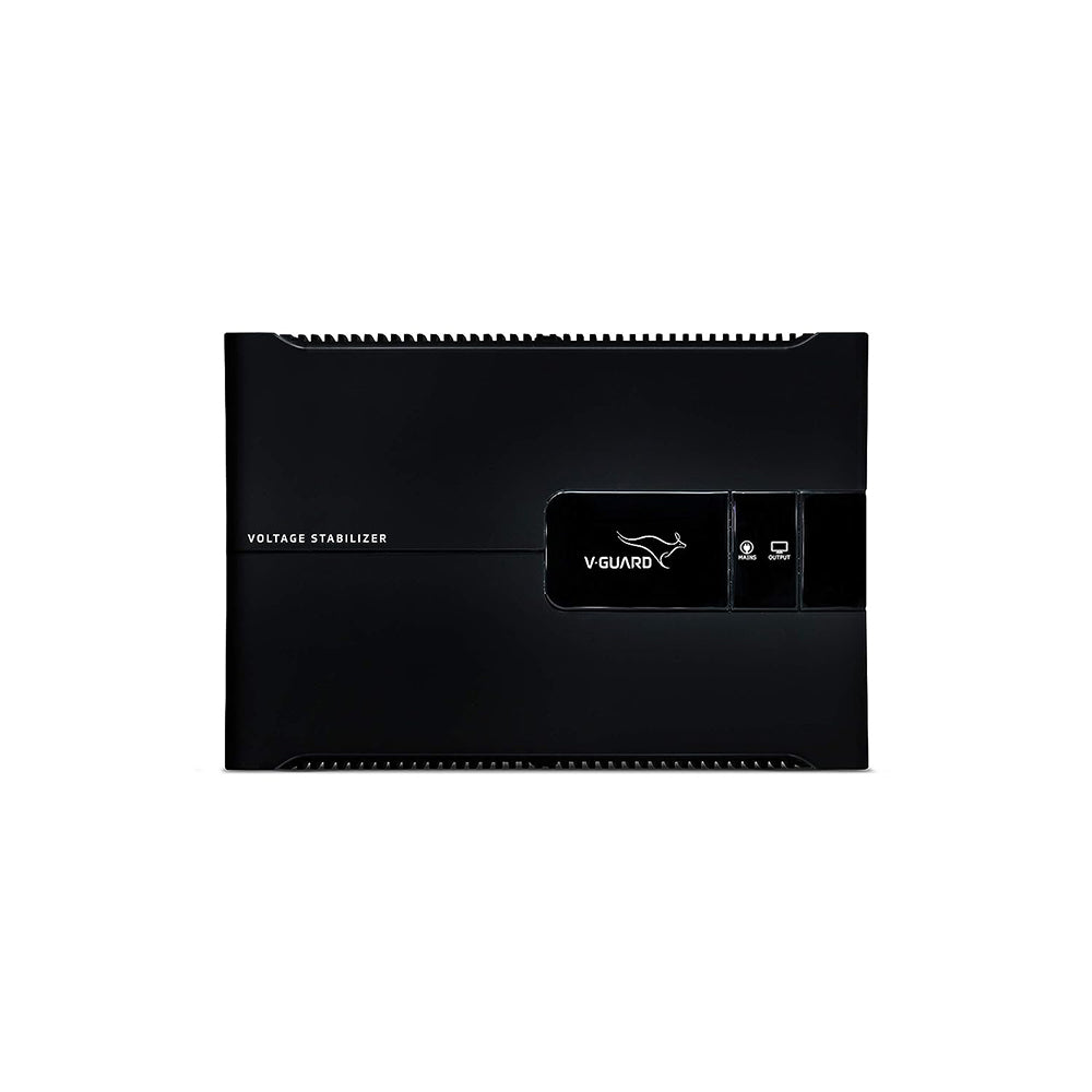 V-Guard Voltino Grand TV Stabilizer | Applicable for Smart TVs up to 203 cm (80)+Set Top Box,Home Theatre/Gaming Console | 4 Ampere Capacity | Black