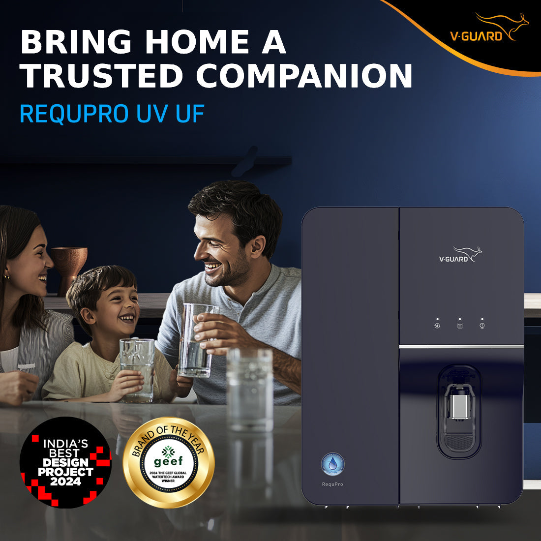 RequPro UV UF Water Purifier with Mineral Health Charger and Stainless Steel Storage Tank (Not Suitable for tanker or borewell water)