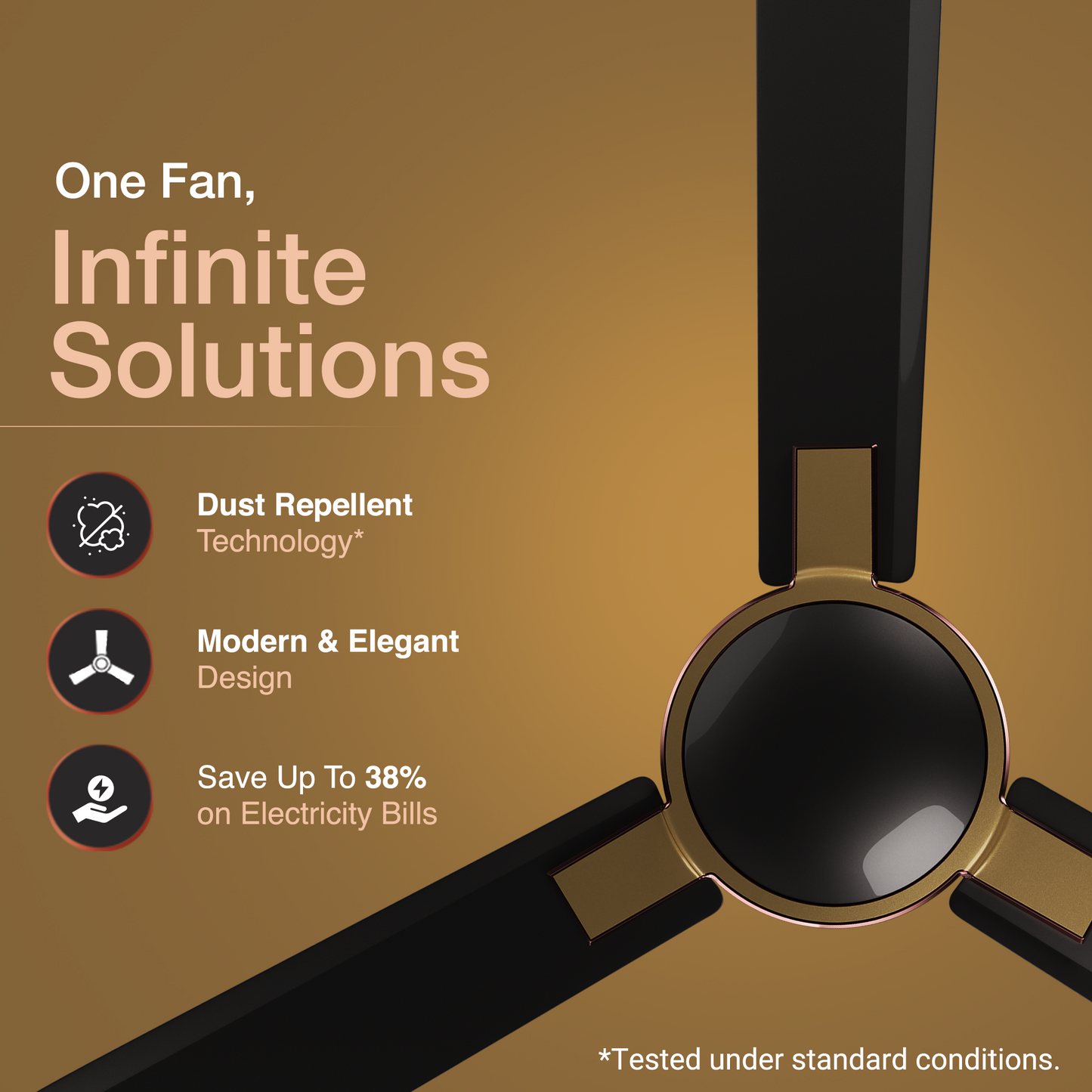 Exado AS Designer Ceiling Fan for Home 1.2 m