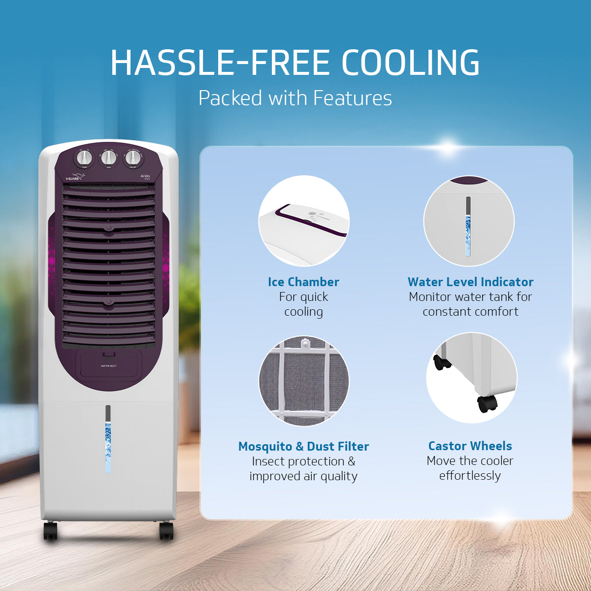Arido T25 H Air Cooler 25L, Air Delivery - 1300 m3/h