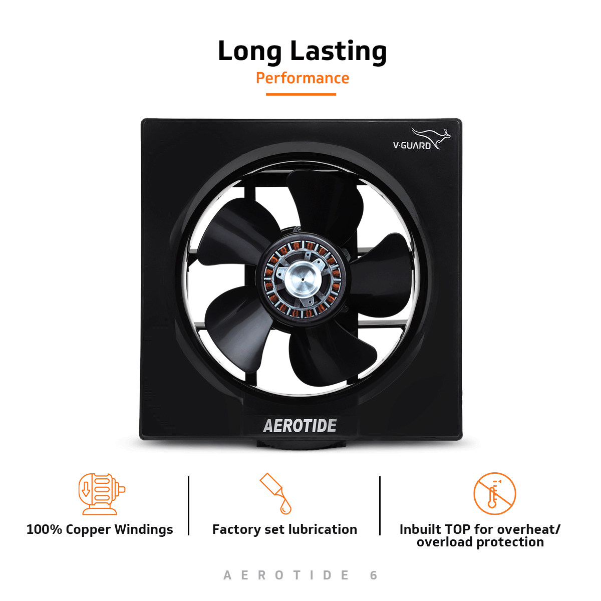 Aerotide 6 Black Exhaust Fan