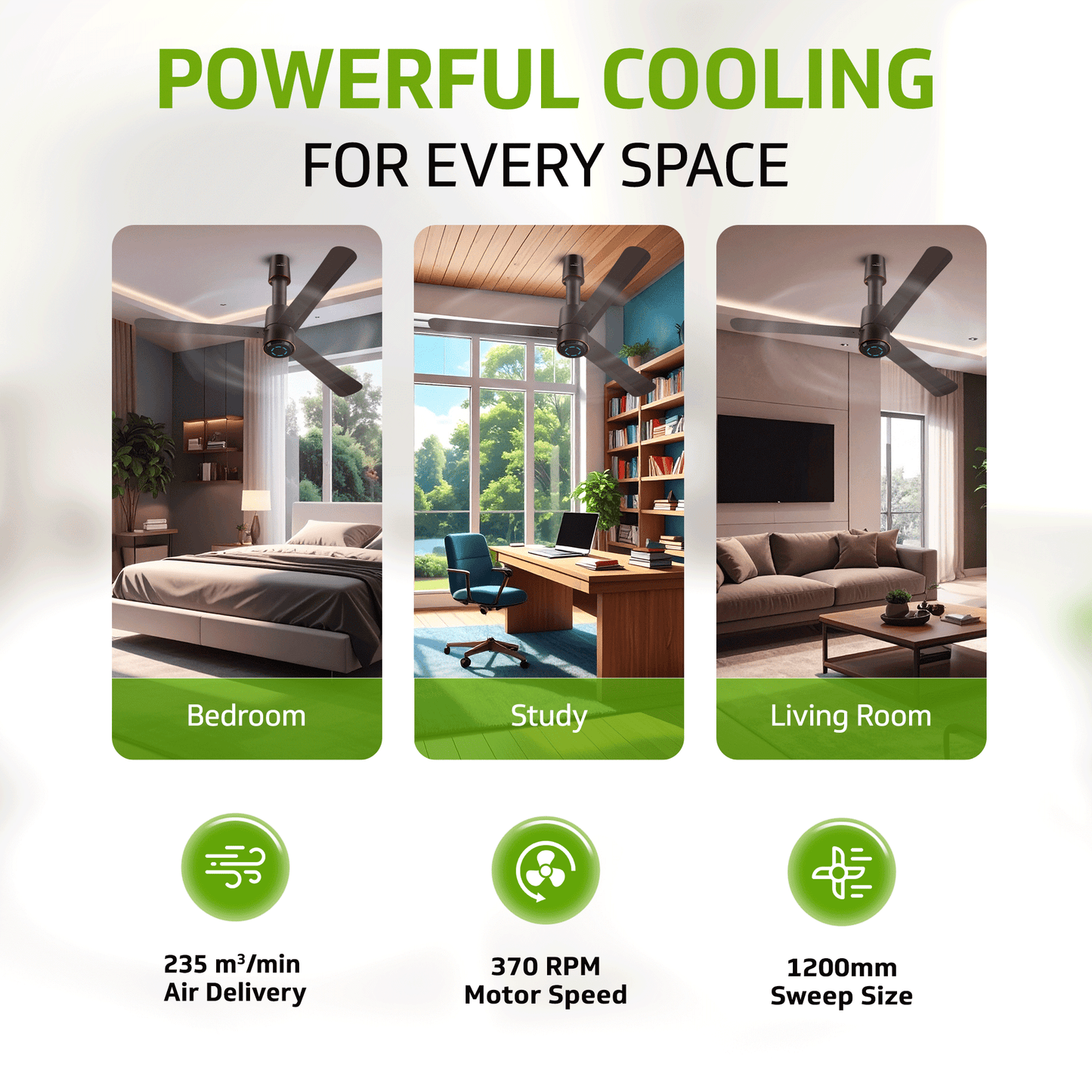 V-Guard INSIGHT-G Premium BLDC Ceiling Fan For Home | 6 Speed Settings | 5-Star Energy Saving | Convenient Remote Control | High-Speed 100% Copper Motor (Elegance Brown Matte)