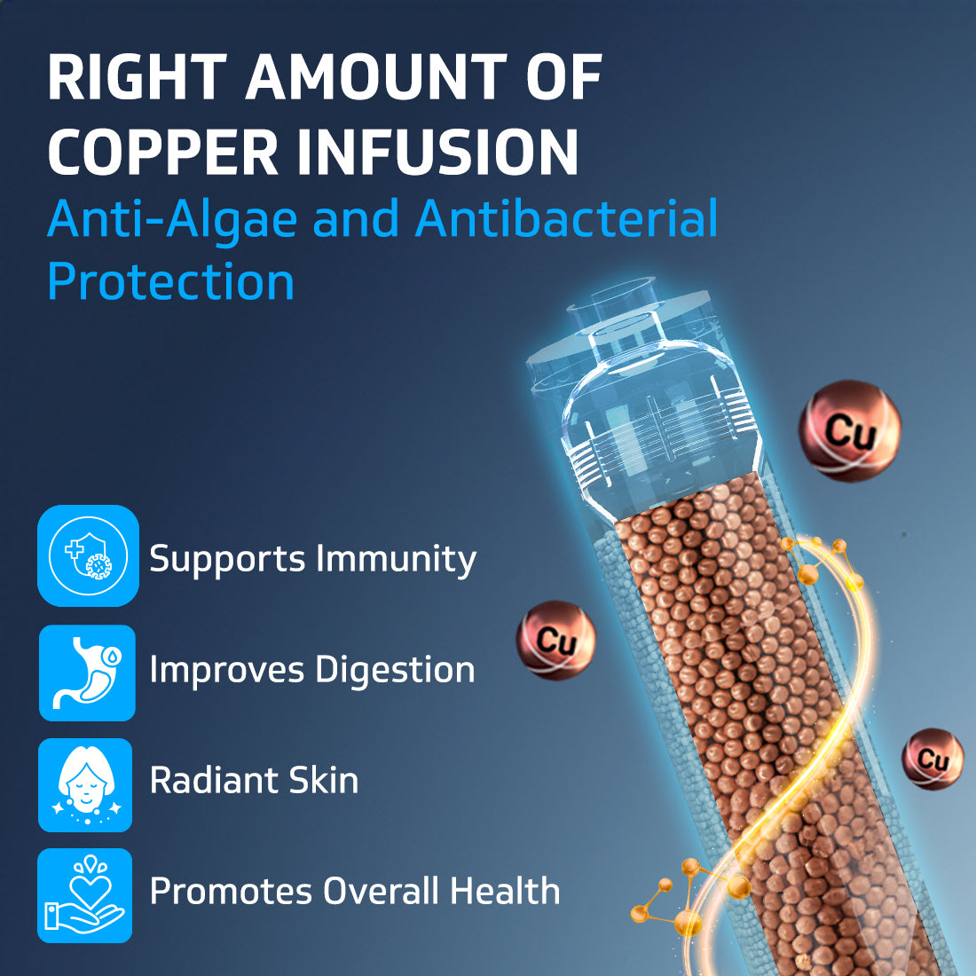 RequPro True High Recovery RO UV UF Copper Water Purifier with Stainless Steel Storage Tank, 9 Stage Purification