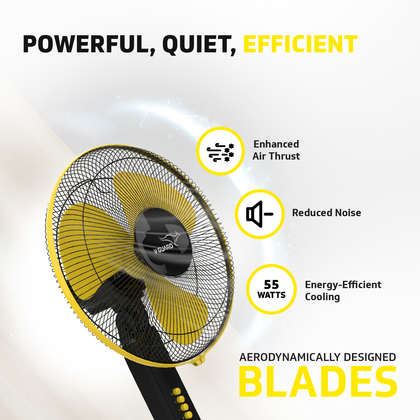 Esfera STS Plus 2 in 1 Convertible Fan 40 cm Pedestal Fan , Yellow Black
