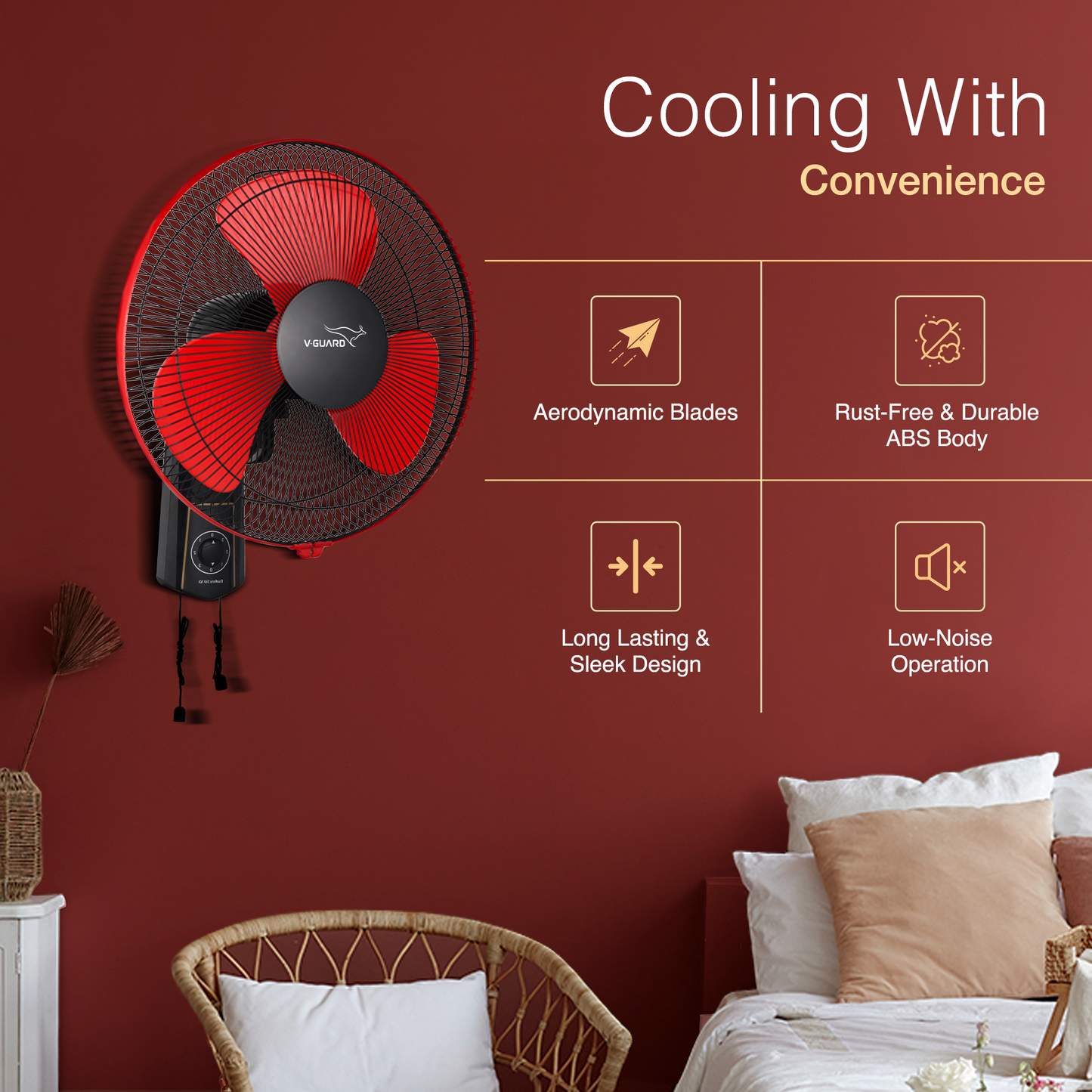 Esfera SW NX 16 Cherry Black Wall Fan