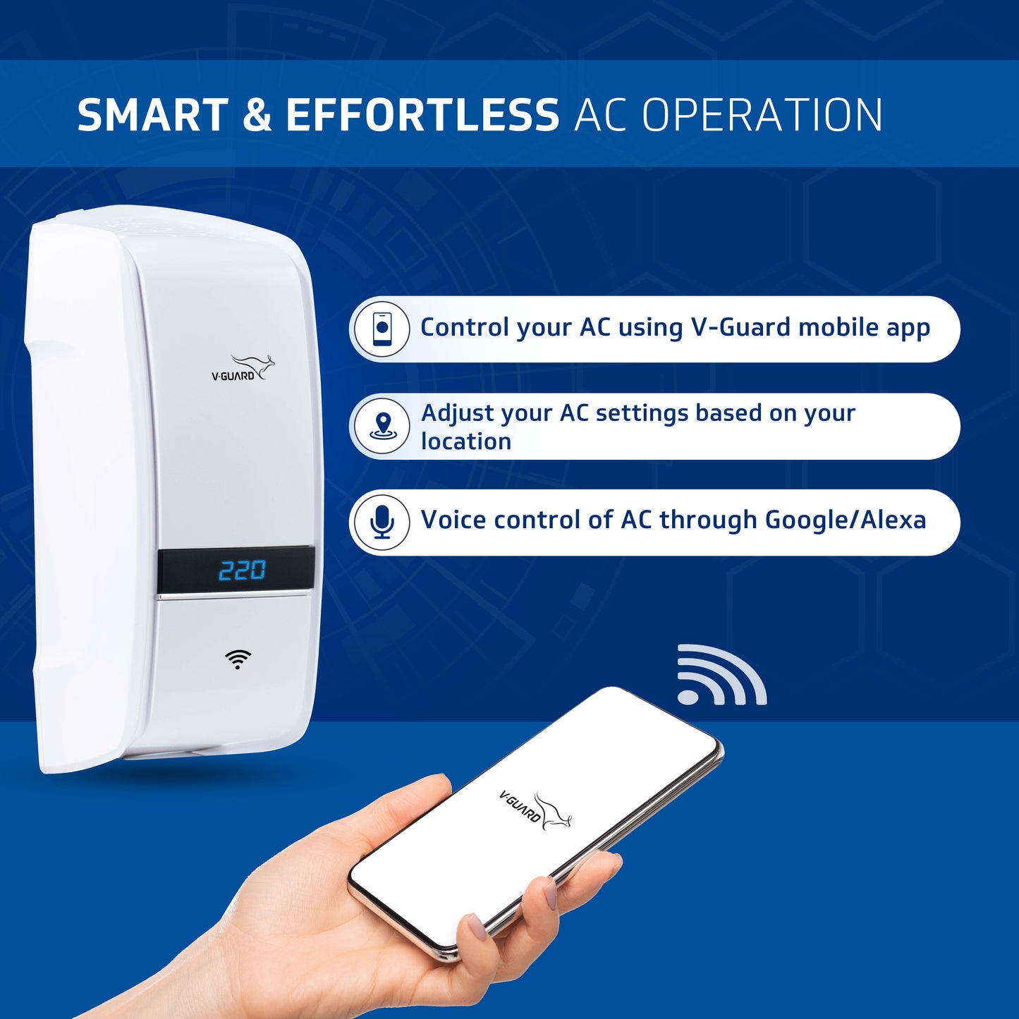 Denor iD4 3040 SMART AC Stabilizer for 1.5 ton Inverter AC (Working Range 150V-280V)