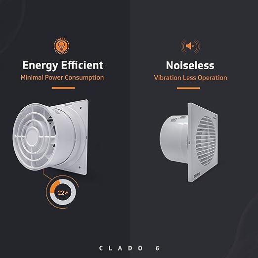 Clado 6 Exhaust Fan 15 cm (1500 mm), White
