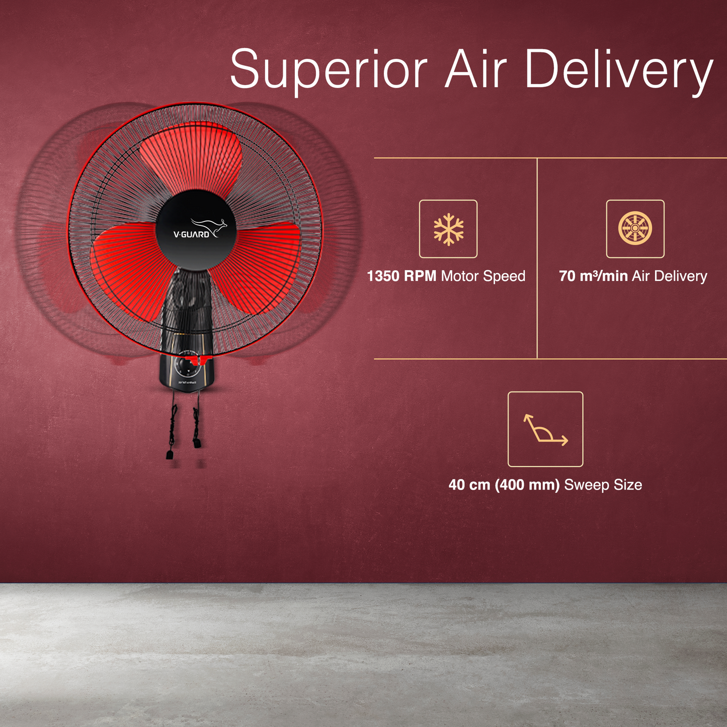 Esfera SW NX 16 Cherry Black Wall Fan