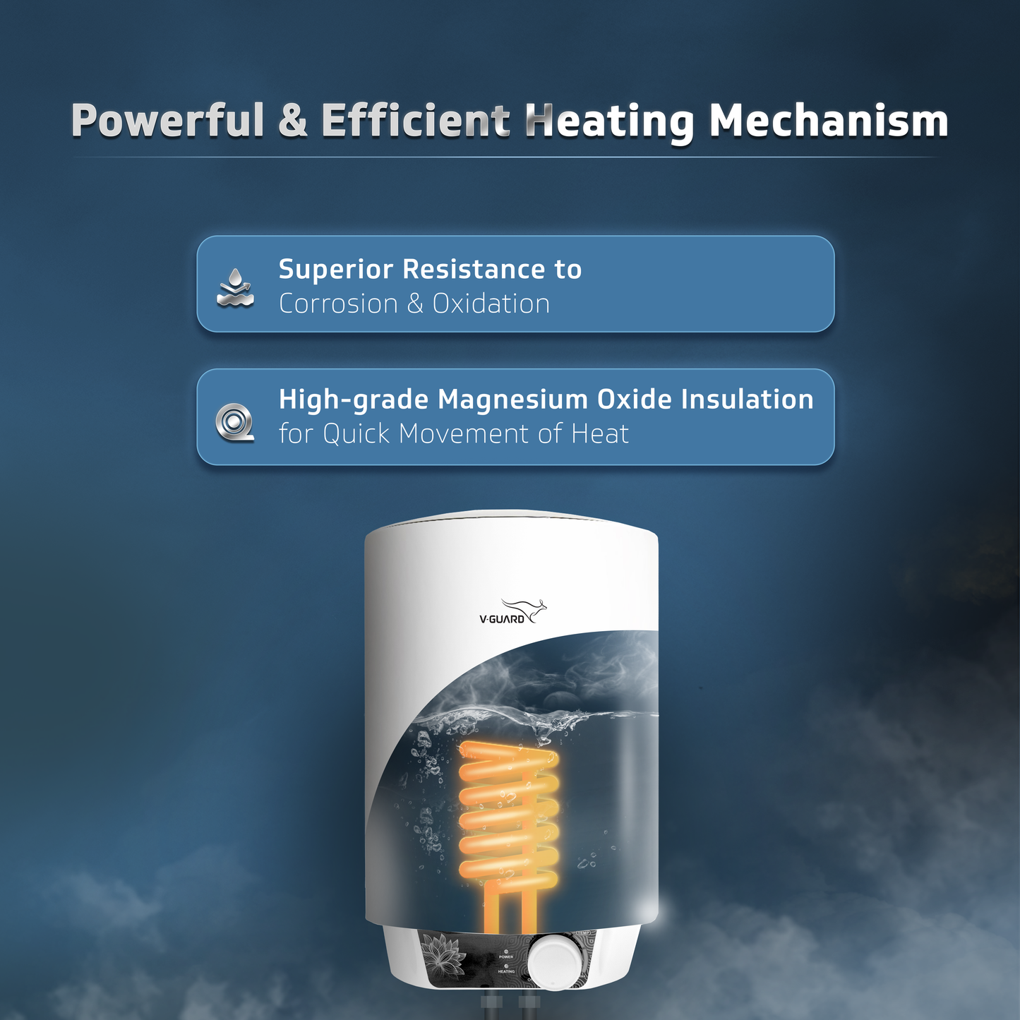 V-Guard Zio 10 Litre Water Heater for Home | 5 Star Rating | Advanced Multi-layered Safety | Suitable for Hard Water & High-rise Buildings | White