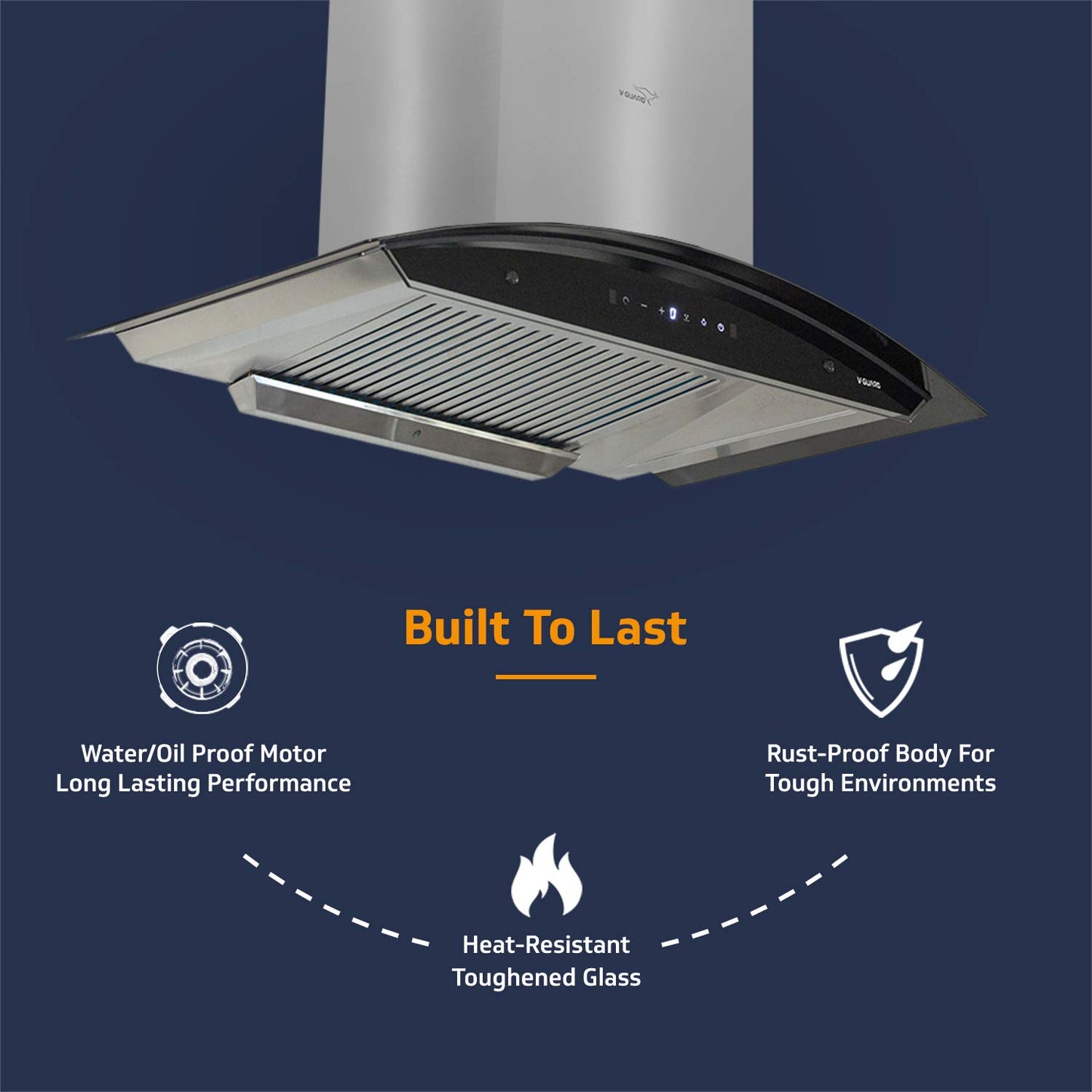 A20 90cm Kitchen Chimney 1400m cmh Suction with Baffle Filter(Auto Clean, Motion Sensor)