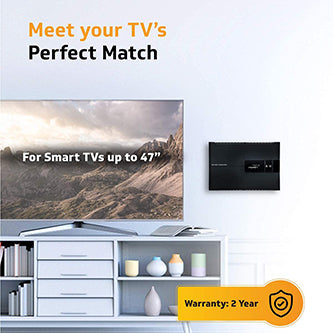 V-Guard Voltino TV Stabilizer | Applicable for Smart TVs up to 120 cm (47)+Set Top Box,Home Theatre/Gaming Console | 2.25 Ampere Capacity | Black