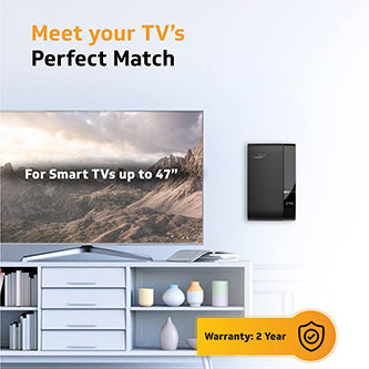 V-Guard Effino 2.25 DG TV Stabilizer | Applicable for Smart TVs up to 120 cm (47) +Set Top Box,Home Theatre/Gaming Console | 2.25 Ampere Capacity | Seven Segment Digital Display | Black