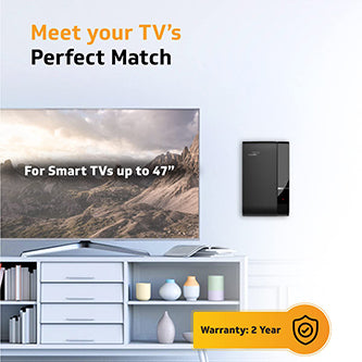 V-Guard Effino 2.25 TV Stabilizer | Applicable for Smart TVs up to 120 cm (47) +Set Top Box,Home Theatre/Gaming Console | 2.25 Ampere Capacity | Black