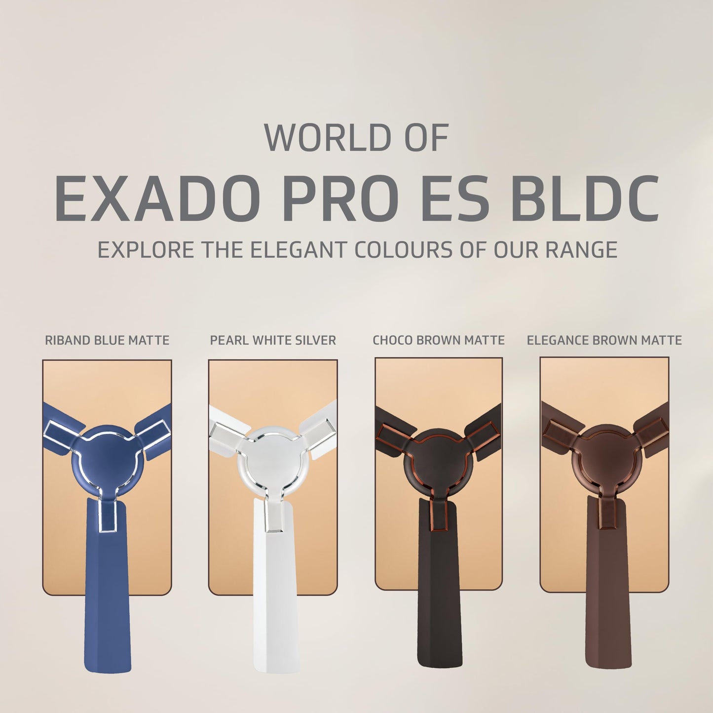 Exado Pro ES BLDC Ceiling Fan For Home, Anti Dust Coating, 5-Star Energy Saving, Remote Control, 100% Copper Motor, 1.2M (Elegance Brown Matte)