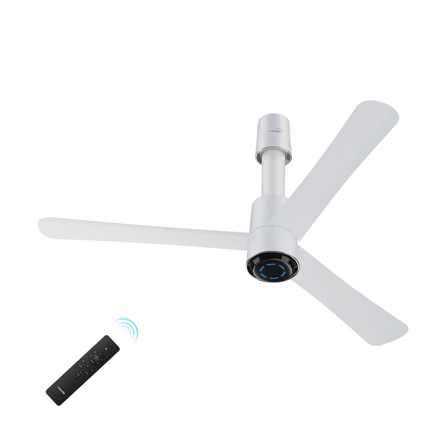 V-Guard INSIGHT-G Premium BLDC Ceiling Fan For Home | 6 Speed Settings | 5-Star Energy Saving | Convenient Remote Control | High-Speed 100% Copper Motor (Blossom White Matte)