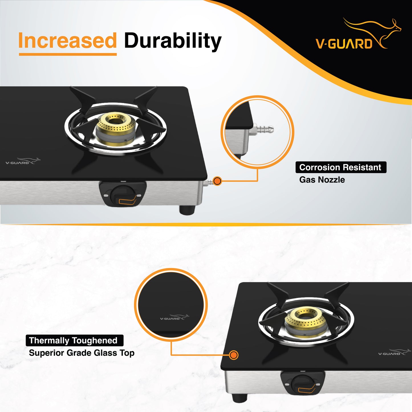 VGD 260 SX 2 Burner Glass Gas Stove