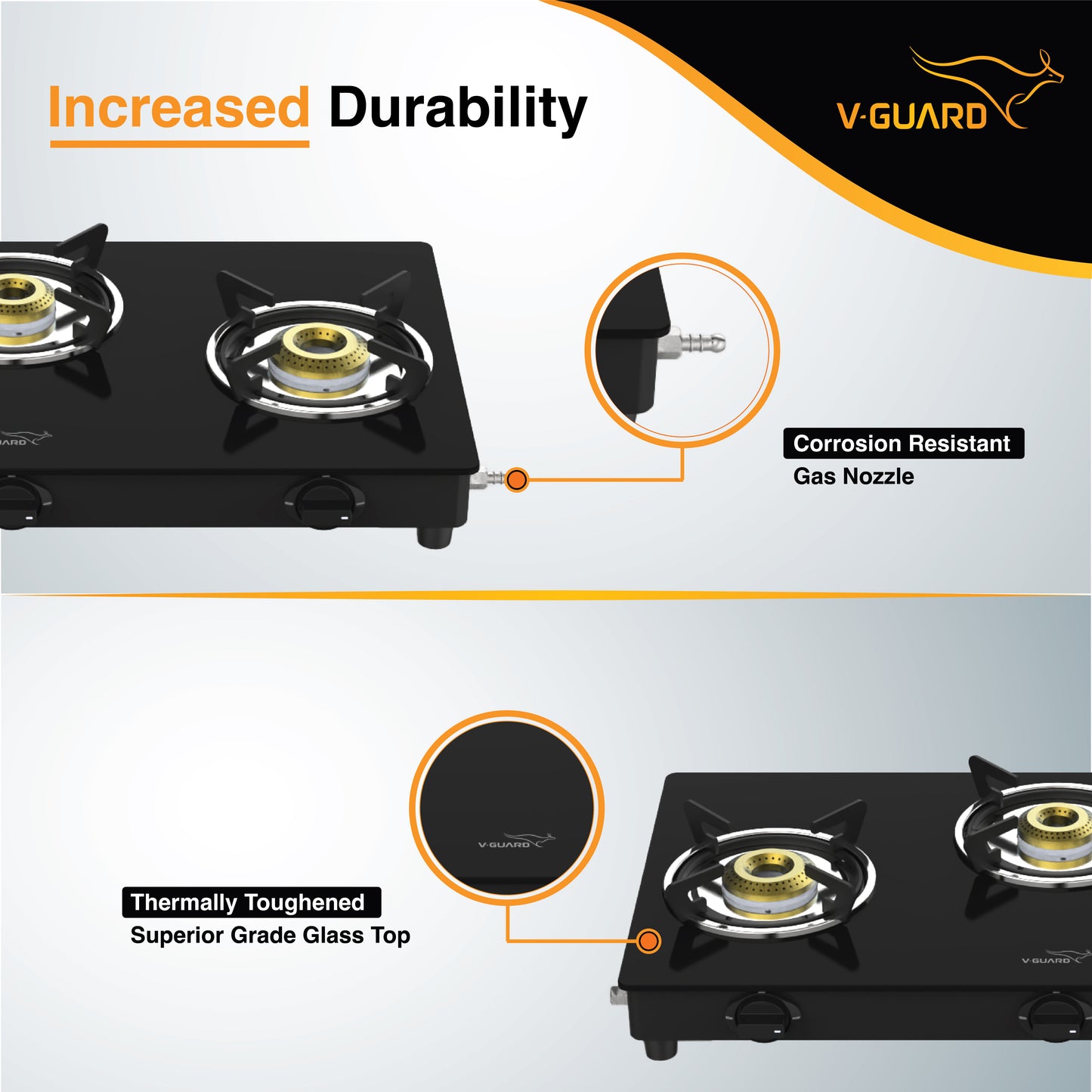 VGD 369 PL 3 Burner Glass Gas Stove