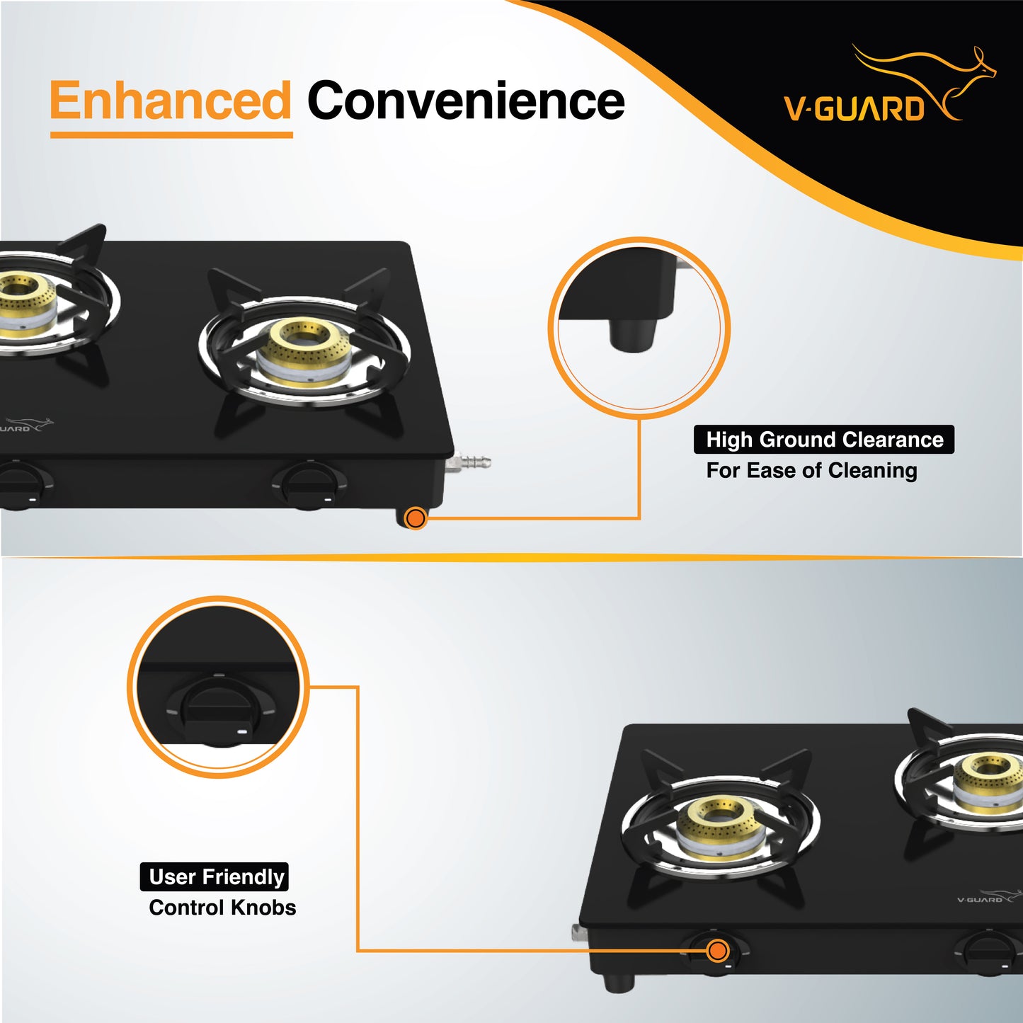 VGD 369 PL 3 Burner Glass Gas Stove