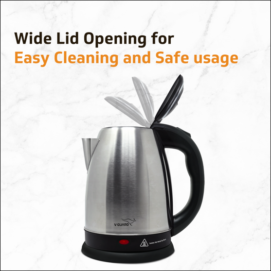 VKS17 Electric Kettle for hot water | 1.7 Litre 1500 W | Stainless Steel Hot water kettle | Auto cut-off | Power Indicator |