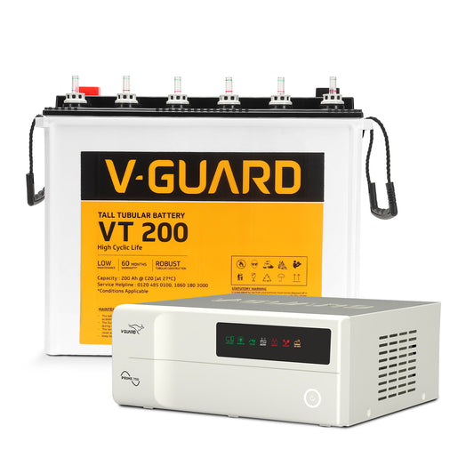 Prime 750 Inverter + VT 200 Battery Combo for Home, Office & Shops