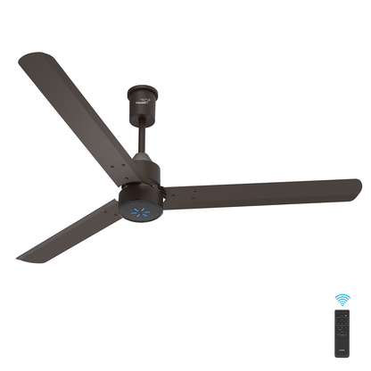 V-Guard Zenair Pro BLDC Ceiling Fan 1200 mm | BEE 5-Star Energy Saving | High-Speed BLDC Motor (370 RPM) | Remote Control with 6 Speeds, Wind & Reverse Modes |UI LED speed indicator | 2-Year Warranty | Matte Brown