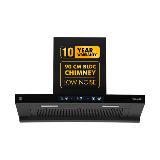 BT 90 | 90 cm BLDC Chimney | 1500 m³/hr suction | Low Noise Operation | Heat Auto Clean | 10 Year Motor Warranty | Touch Panel with Gesture Control