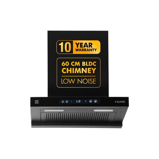 BT 60 | 60 cm BLDC Chimney | 1500 m³/hr suction | Low Noise Operation | Heat Auto Clean | 10 Year Motor Warranty | Touch Panel with Gesture Control
