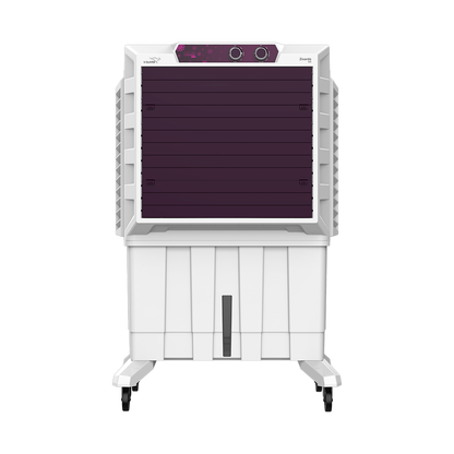 V-Guard Zivardo 100 Desert Air Cooler for Home | 100 Litre | 2 Years Warranty on Motor & Pump | White & Purple Burry