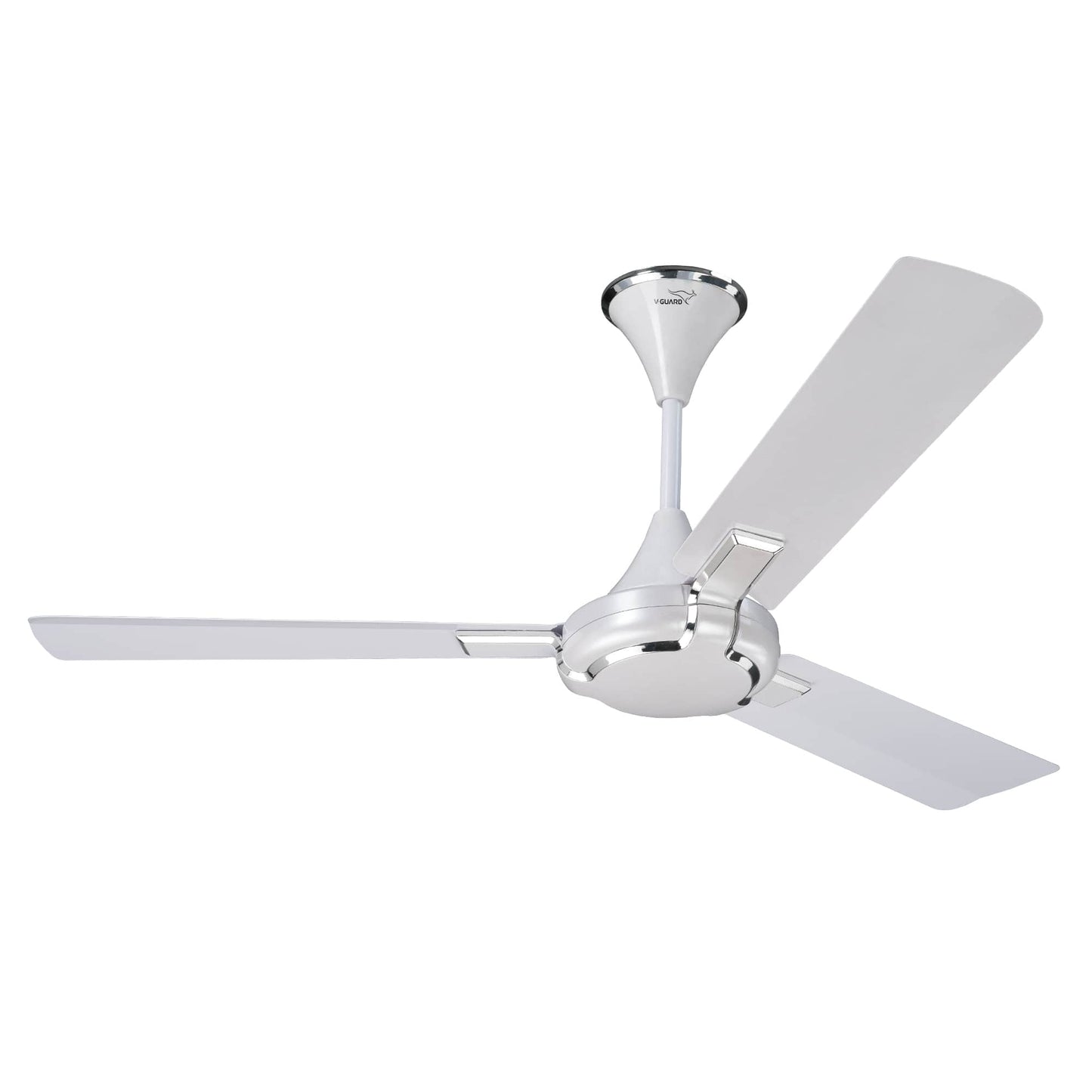 Exado Pro BS Anti Dust High Speed Ceiling Fan for Home 1.2 m, Pearl White Silver