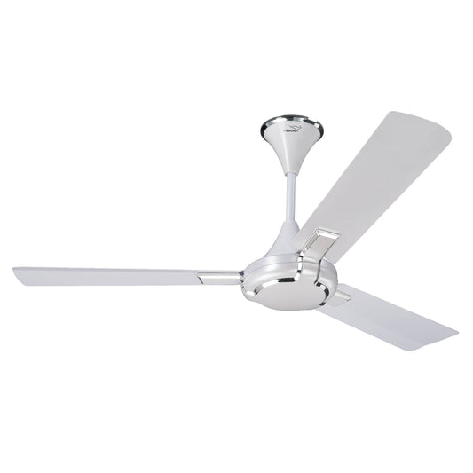 Exado Pro BS Anti Dust High Speed Ceiling Fan for Home 1.2 m, Pearl White Silver