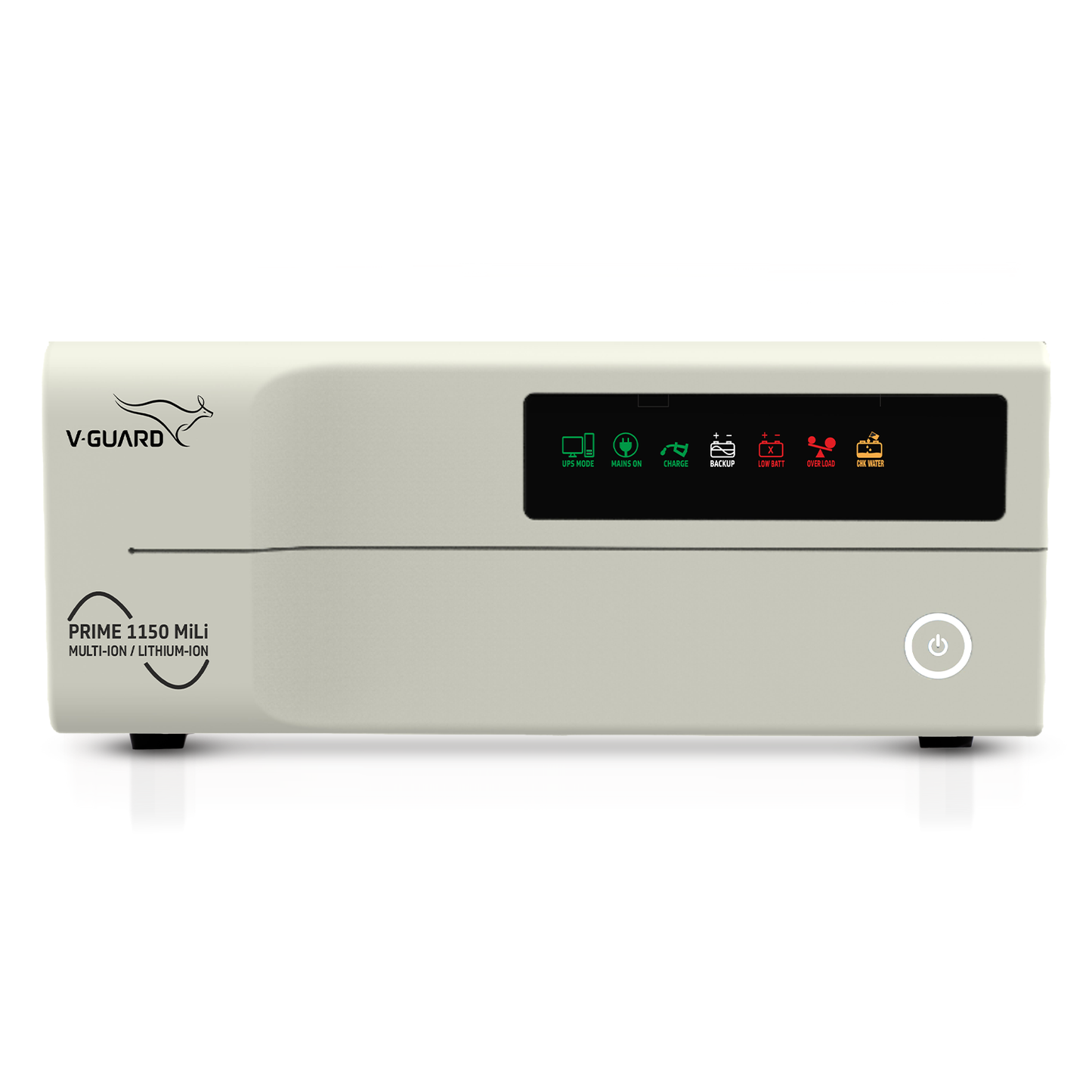 V-Guard Prime 1150 MiLi  Inverter for Home, Office & Shop | 1000VA / 12V Pure Sine Wave | Reliable Power Backup | LED Display | Easy Installation | 3-Year Warranty