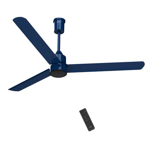 V-Guard Zenair BLDC Ceiling Fan for home | 1200 mm | BEE 5-Star Energy Saving | High-Speed BLDC Motor (370 RPM) | Remote Control with 6 Speeds, Wind & Reverse Modes | 2-Year Warranty | Admiral Blue