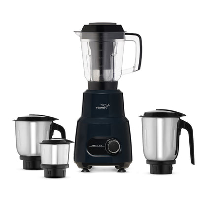 V-Guard Precia NX 750 W Juicer Mixer Grinder | 3-Year Motor Coverage | 4 Versatile Jars | Juicer, Large, Medium & Small | Compact ABS Body | SS Rust-Resistant Blades