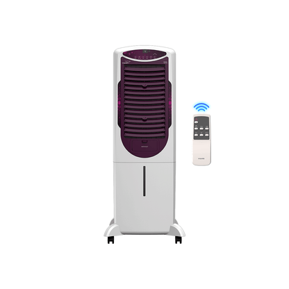 Arido T35 H DG Air Cooler for Home | Remote Comfort | 35 Litre | 2 Year warranty on main Motor & Pump | White & Purple Burry