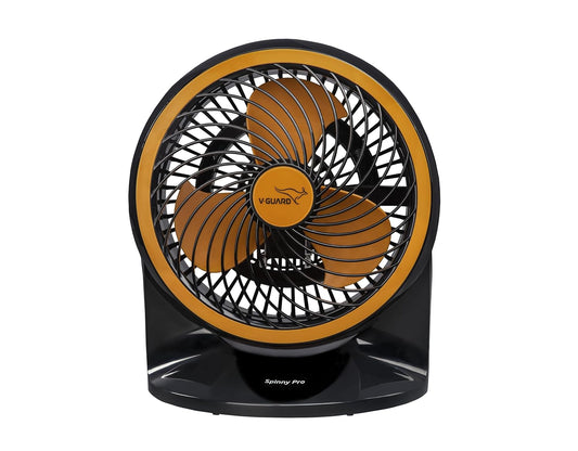 Spinny Pro multipuprose personal fan, table and wall mount, 2100 RPM, Orange Black