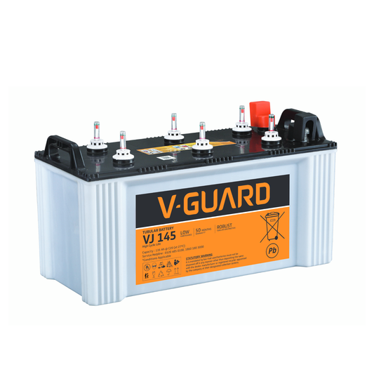 VJ 145 Inverter Battery | Tubular Technology| High Backup Performance | 135Ah@C20 Capacity | 25+25 Month Warranty