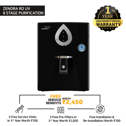 Zenora RO UV Water Purifier with 8 Stage Purification ,  Suitable for Water with TDS up to 2000 ppm
