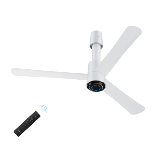 V-Guard INSIGHT-G Premium BLDC Ceiling Fan For Home | 6 Speed Settings | 5-Star Energy Saving | Convenient Remote Control | High-Speed 100% Copper Motor (Blossom White Matte)