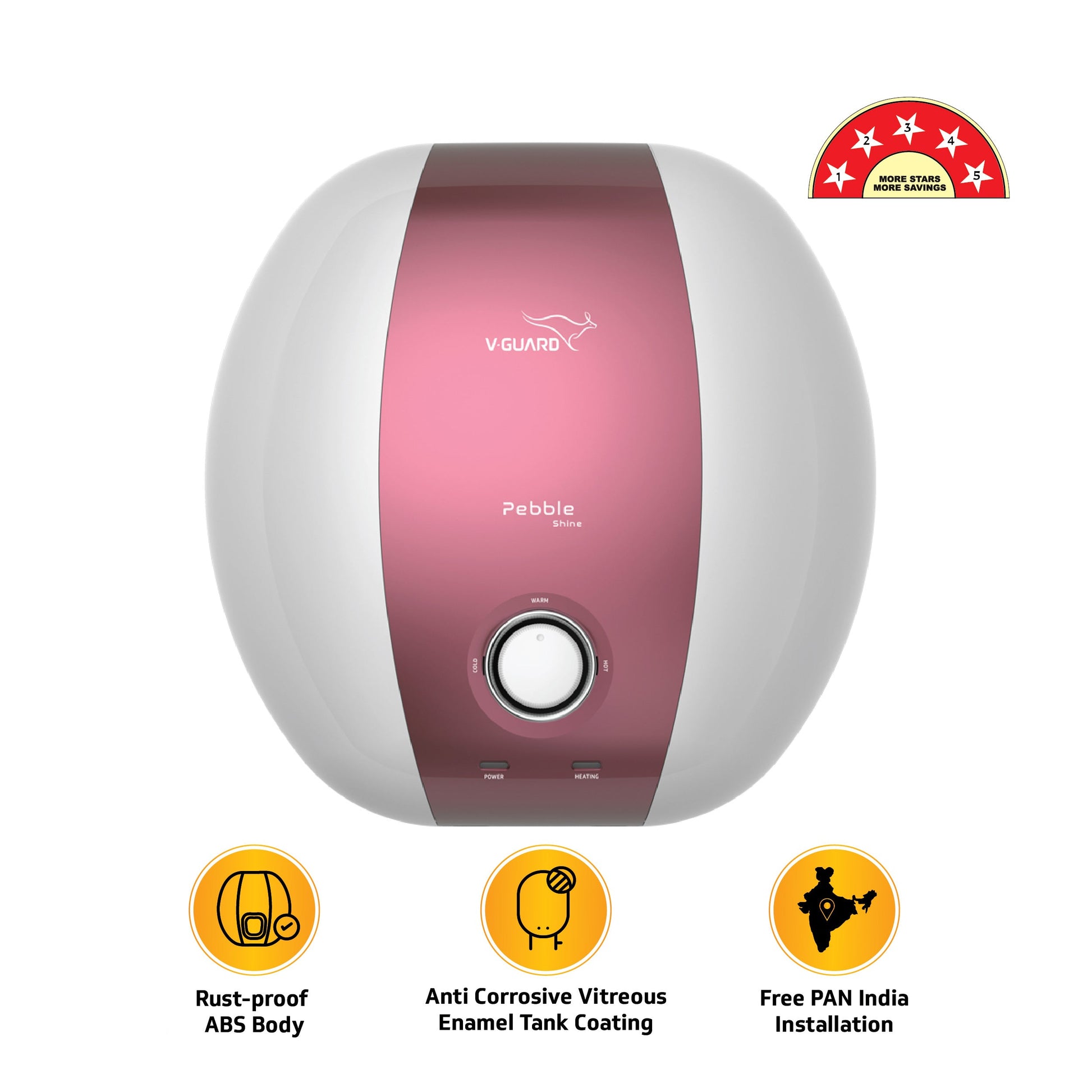 V-Guard Industries Limited Pebble Shine 25 L Water Heater with