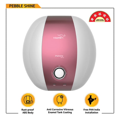 Pebble Shine 25 L Water Heater with Rust Proof ABS Body