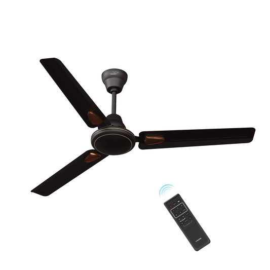 Windle Deco BLDC Ceiling fan with Remote, 1.2 m, 5-Star Rated, Matte Brown