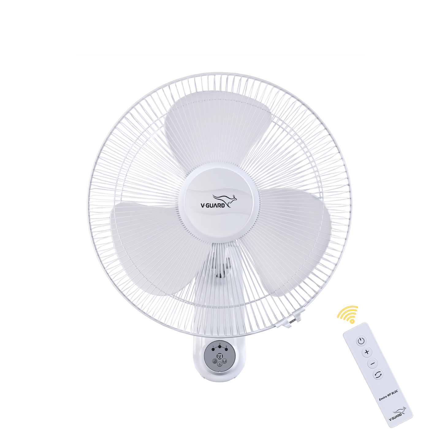 Enviro 400mm BLDC Wall Fan with Remote | 32W Energy-Efficient | 3 Speed Settings | 2-Year Warranty (White)