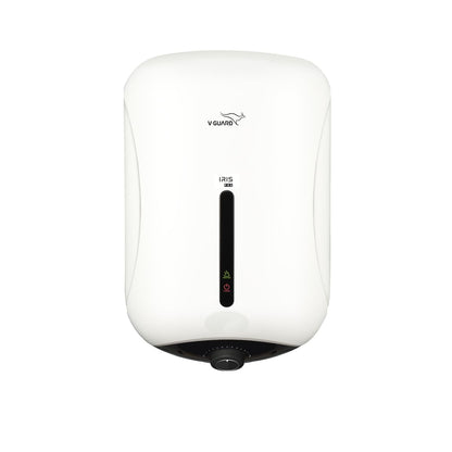 V-Guard Iris Pro Geyser 10 Litre Water Heater for Home with Rust-Proof ABS Body | BEE 5 Star Rating | Vitreous Enamel Tank Coating | Superior Incoloy 800 Heating Element | White-Black