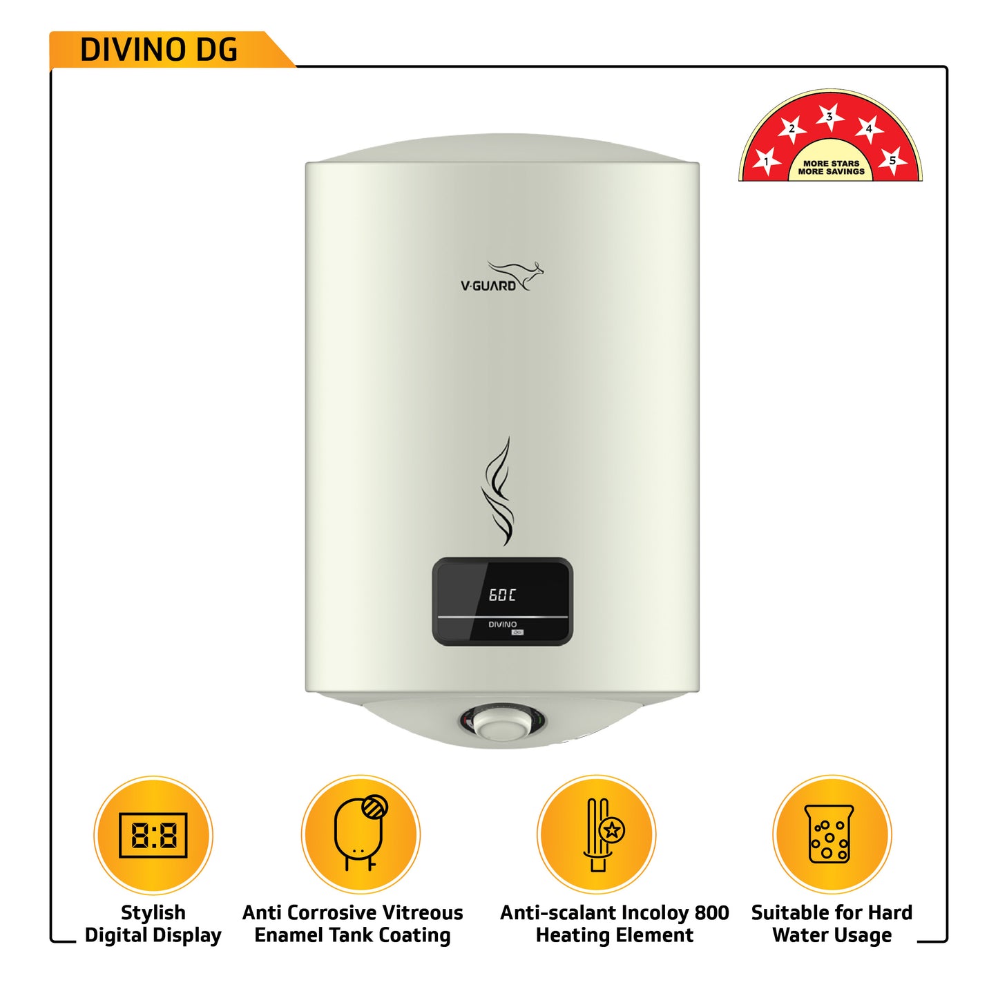 Divino DG 10 L Water Heater with Digital Display